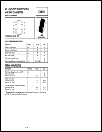 ZDT619 datasheet: Dual NPN medium power high gain transistor ZDT619