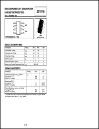 ZDT6705 datasheet: Complementary medium power darlington transistor ZDT6705