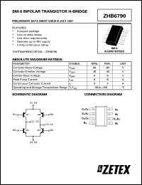 ZHB6790 datasheet: Bipolar transistor H-bridge ZHB6790