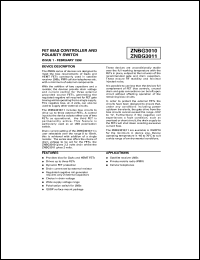 ZNBG3010Q16 datasheet: Polarity switch and FET bias controller ZNBG3010Q16