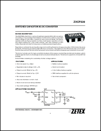 ZXCP330E6 datasheet: 3.3 V, Switched capacitor DC-Dc converter ZXCP330E6