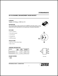 ZXM64N035GTA datasheet: 35 V N-channel enhancement mode mosfet ZXM64N035GTA
