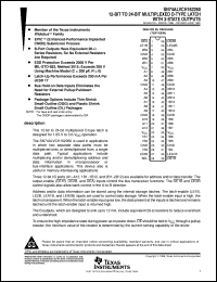 SN74ALVCH162260DLR datasheet:  12-BIT TO 24-BIT MULTIPLEXED D-TYPE LATCH WITH 3-STATE OUTPUTS SN74ALVCH162260DLR