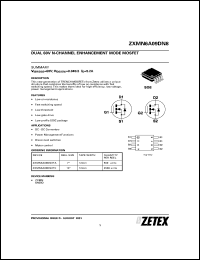 ZXMN6A09DN8TC datasheet: Dual 60 V  N-channel enhancement mode mosfet ZXMN6A09DN8TC