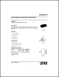 ZXMN6A07ZTA datasheet: 60 V  N-channel enhancement mode mosfet ZXMN6A07ZTA