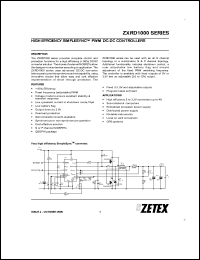 ZXRD1033NQ16TC datasheet: 3.3 V, High efficiency simplesync PWM DC-DC controller ZXRD1033NQ16TC