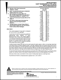 SN74ALVCH16373DL datasheet:  16-BIT TRANSPARENT D-TYPE LATCH WITH 3-STATE OUTPUTS SN74ALVCH16373DL