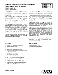 ZNBG3115Q16 datasheet: FET bias controller ZNBG3115Q16