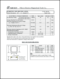 SB140T datasheet: 40 V, Schottky die SB140T