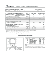 SMBR360 datasheet: 60 V, Schottky die SMBR360