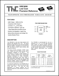 VRE3050BD datasheet: Low cost precision reference VRE3050BD