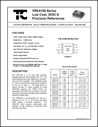 VRE4125B datasheet: Low cost precision reference VRE4125B