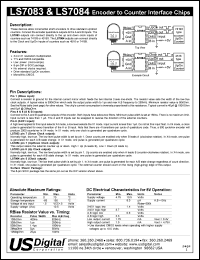 LS7084 datasheet: Encoder to counter interface chip LS7084