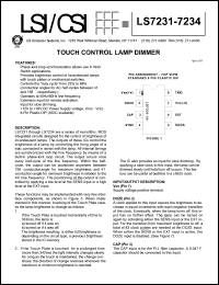 LS7234 datasheet: Touch control lamp dimmer LS7234