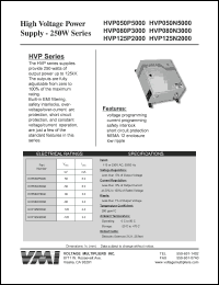 HVP125P2000 datasheet: 2 mA, high voltage power supply HVP125P2000