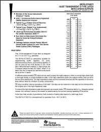 SN74LVC16373DL datasheet:  16-BIT TRANSPARENT D-TYPE LATCH WITH 3-STATE OUTPUTS SN74LVC16373DL