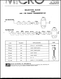 CL9011 datasheet: AM/FM radio transistor kit CL9011