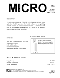 M66 datasheet: Simple melody generator M66