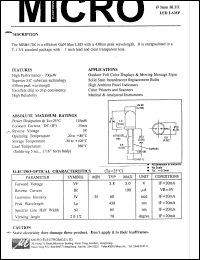 MBB51TK datasheet: 5mm blue display MBB51TK