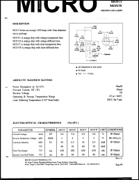 MO51W datasheet: 5V, 90mW orange LED lamp MO51W