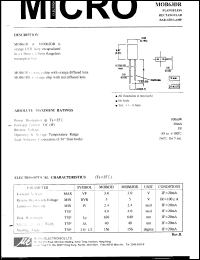 MOB63DR datasheet: 5V, 100mW flangeless rectangular bar LED lamp MOB63DR