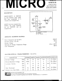 MOB75CR datasheet: 5V, 100mW rectangular bar LED lamp MOB75CR