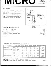 MRB52C datasheet: 5V, 80mW red LED lamp MRB52C