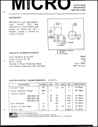 MSB120DA-5B datasheet: 5V, 100mW ultra high brightness red LED lamp MSB120DA-5B