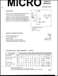 MSB32TA datasheet: 5V, 100mW red LED lamp MSB32TA