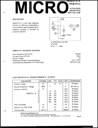 MSB32TA-2 datasheet: 5V, 100mW red LED lamp MSB32TA-2