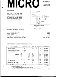 MSB51DA-0 datasheet: 5V, 100mW ultra high brightness red LED lamp MSB51DA-0