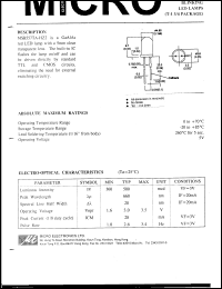 MSB557TA-HZ2 datasheet: 5V blinking red LED lamp MSB557TA-HZ2