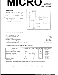 MWB51TA-4U datasheet: 5V, 125mW ultra high brightness red LED lamp MWB51TA-4U