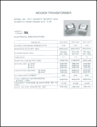 PCT-1612 datasheet: Transformer for modem PCT-1612