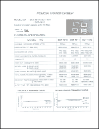 SCT-1612 datasheet: PCMCIA transformer SCT-1612