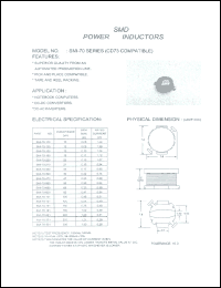 SMI-70-390 datasheet: SMD power inductor SMI-70-390