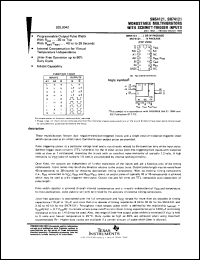 SN74121N datasheet:  MONOSTABLE MULTIVIBRATOR WITH SCHMITT-TRIGGER INPUTS SN74121N