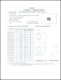 SPC-06503-100 datasheet: SMD power inductor SPC-06503-100