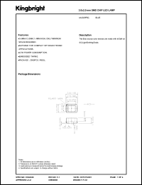 AA3020PBC datasheet: 3.0 x 2.0mm SMD chip LED lamp. Blue (peak wavelength 468 nm). Lens type water clear. AA3020PBC