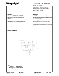 AA3022YC-4.5SF datasheet: 3.0 x 2.2mm single color surface mount LED lamp. Yellow (peak wavelength 590 nm). Lens type water clear. AA3022YC-4.5SF