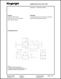 AM2520SEC02 datasheet: Subminiature solid state lamp. Super bright orange (peak wavelength 610 nm). Lens type water clear. AM2520SEC02