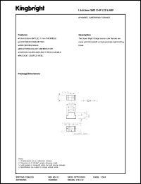 AP1608SEC datasheet: 1.6 x 0.8 mm SMD chip LED lamp. Super bright orange. Peak wavelength 610 nm. Lens type water clear. AP1608SEC