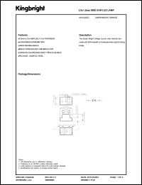 AP2012SEC datasheet: 2.0 x 1.2mm SMD chip LED lamp. Super bright orange. Peak wavelength 610 nm. Lens type water clear. AP2012SEC