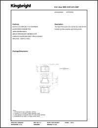 AP2012SURCK datasheet: 2.0 x 1.2mm SMD chip LED lamp. Hyper red. Peak wavelength 640 nm. Lens type water clear. AP2012SURCK