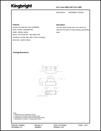 APA3010SECK datasheet: 3.0 x 1.0 mm SMD chip LED lamp. Super bright orange (peak wavelehgth 610 nm). Lens type water clear. APA3010SECK