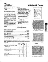 CD4508BF3A datasheet:  CMOS DUAL 4-BIT LATCH CD4508BF3A