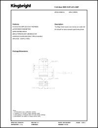 APHS1005MGCK datasheet: 1.0 x 0.5 mm SMD chip LED lamp. Mega green (peak wavelength 574 nm). Lens type water clear. APHS1005MGCK