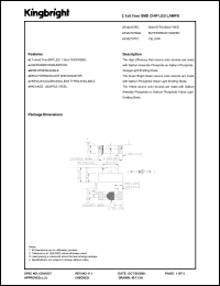 APJA2107YC datasheet: 2.1 x 0.7 mm SMD chip LED lamp. Yellow (peak wavelength 590 nm). Lens type water clear. APJA2107YC