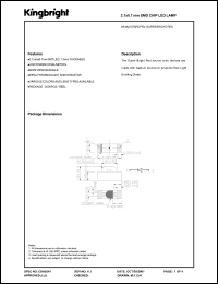 APJA2107SRCPRV datasheet: 2.1 x 0.7 mm SMD chip LED lamp. Super bright red (peak wavelength 660 nm). Lens type water clear. APJA2107SRCPRV