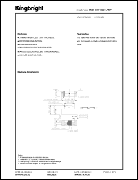 APJA2107SURCK datasheet: 2.1 x 0.7 mm SMD chip LED lamp. Hyper red (peak wavelength 640 nm). Lens type water clear. APJA2107SURCK